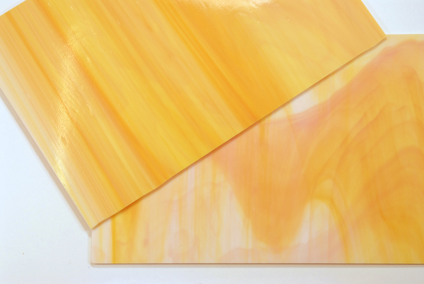 Baguette de Verre  n°13 - Orange Blanc 4 x 20 cm