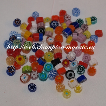 Millifiori n° 8 Mix Transparent 7-8 mm, par 50g