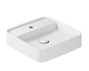 Lavabo - SmartB - Avec Plage - Bord Carré - A Poser - 45 x 45 cm