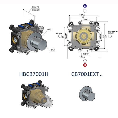 Corps Encastré - HBCB7001H