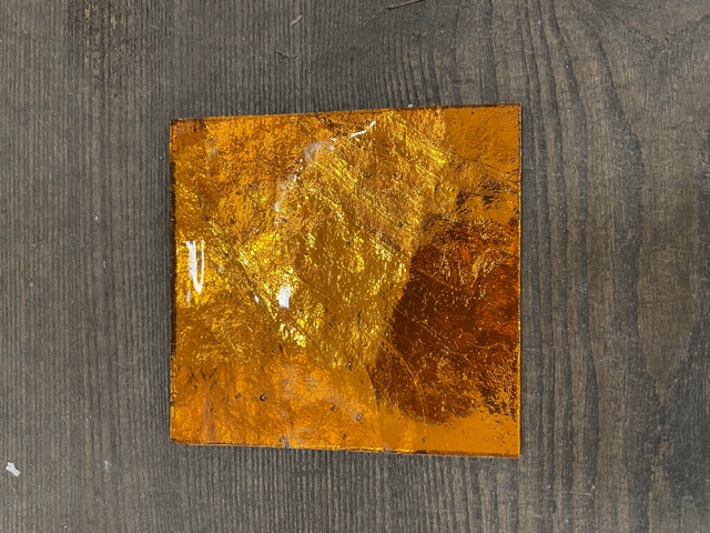 Miroir Coloré - Ambre - 10 x 10 cm