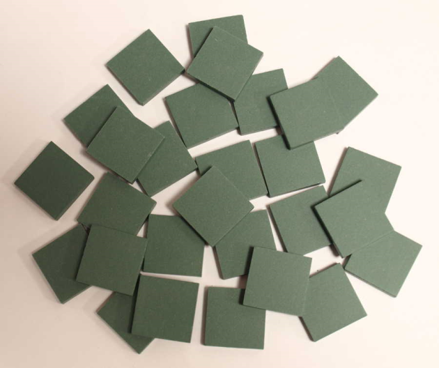 Grès Cérame 5 x 5 cm - Vert Foncé, Par 100g