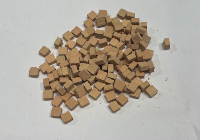 Mini Mosaique 5 x 5 x 3 mm - Terracotta Crue, Par 50g