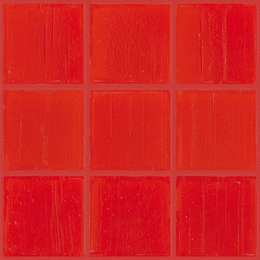 Pate de verre Unilis Rouge Orangé 205, 2 x 2 cm - Par 100 gr