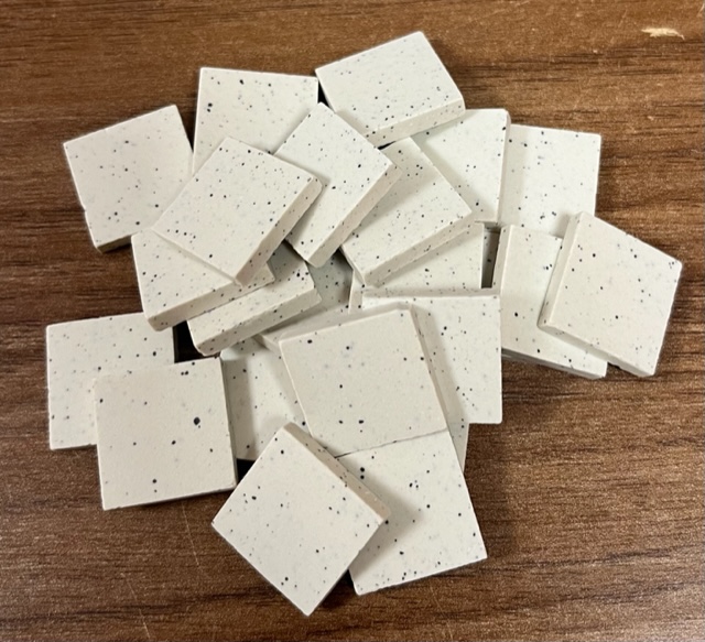 Grès Cérame Paray 2 x 2 cm - Poivré Neige, Vendu à la boîte de 20kg